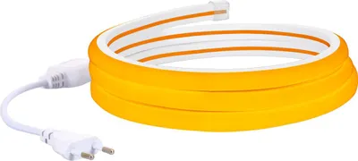 Produktbild von LED Streifen Neon Dimmbar 220V Gelb Halbrund 180° 7.5W/m Schnitt 100cm IP67 nach Maß 10 m