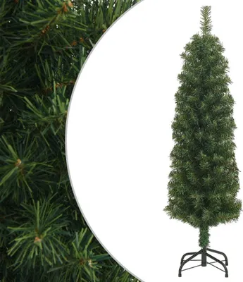 Zdjęcie produktu dla Smukła sztuczna choinka ze stojakiem, zielona, 150 cm, PVC