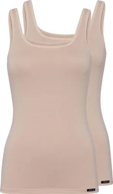 Produktbild von Skiny Damen Tanktop Baumwolle Advantage 2-Pack skin - Größe 38
