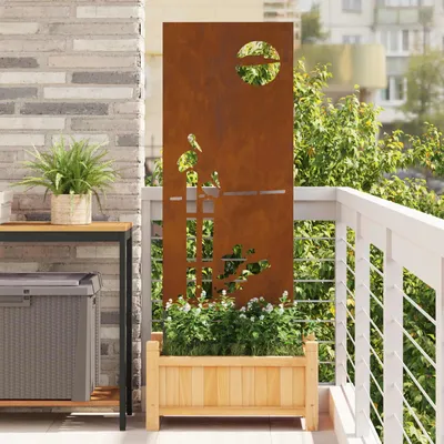 Zdjęcie produktu dla vidaXL Parawan ogrodowy Canvas Rusty 50 x 140 cm Stal odporna na warunki atmosferyczne