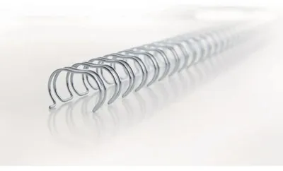 Produktbild von GBC WireBind Drahtbinderücken, silber, 5mm (100), Silber, 250 Blätter, Metall, A4, 379 g, 320 mm