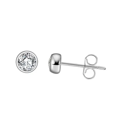 Image de Boucles d'oreilles en argent sterling 925, avec zircone, de 2 à 8 mm, hypoallergéniques, pour femmes