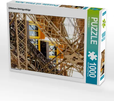 Produktbild von CALVENDO Puzzle Eiffelturm Schrägaufzüge | 1000 Teile Lege-Größe 64x48cm Foto-Puzzle für glückliche Stunden