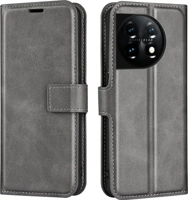 Produktbild von OnePlus 11 5G Hülle - Coverup Deluxe Klapphülle - Grau