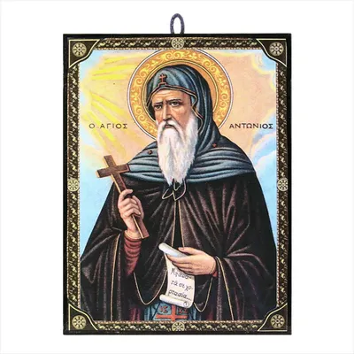 Produktbild von Ikone Heiliger Antonios orthodox e Reproduktion aus Griechenland