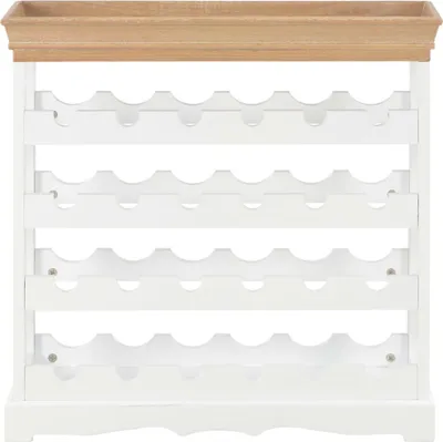 Produktbild von vidaXL Weinschrank Weiß 70 x 22,5 x 70,5 cm MDF