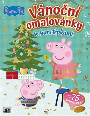 Produktbild von Weihnachts-Malbuch mit Aufklebern Peppa Pig