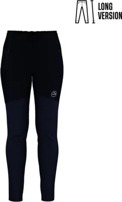 Schwarze lange La Sportiva Aequilibrium Speed Tights W mit elastischem Bund und seitlichen Reißverschlusstaschen