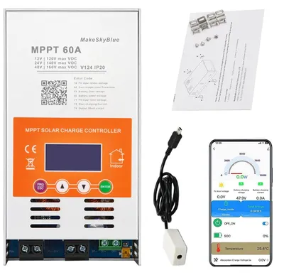 Productafbeelding van MPPT Zonne-energie laadregelaar met WiFi en LCD-display