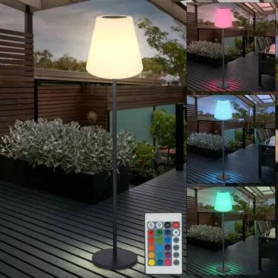 Produktbild von RGB LED Solar Stehleuchte, schwarz, weiß, Farbwechsel, H 150 cm