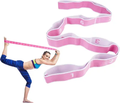 Produktbild von Yoga Stretchband mit 9 Schlaufen, elastisch, für Training