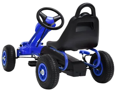 Imagen del producto de Pedal para karting con neumáticos de aire, color azul. (o: Pedal de karting con neumáticos inflables, color azul.)
