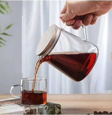 Zdjęcie produktu dla Szklany dzbanek do kawy - izolowany dzbanek do kawy - 300 ml