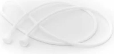 Produktbild von System-S 1x Silikon Halteband Holder für AirPods Kopfhörer in Weiß