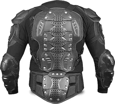 Produktbild von BULLDT Protektorenjacke 2in1 Titan Motorrad Motocross Skatebording Protektoren, Größe:54/XL, Farbe:Schwarz