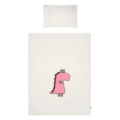 Produktbild von 3-teilige Bettwäsche Belisima Dino 3D 100/135 creme-rosa
