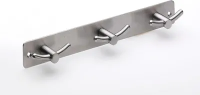 Produktbild von Hettich Garderobenleiste 3 Haken 27,0 x 3,5 x 3,5 cm Edelstahl