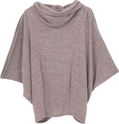Produktbild von Oversize Shirt, Rollkragen Strickshirt, Pullover - Cappuccino, Damen, Braun, Baumwolle,Elasthan, Pullover & Longsleeves