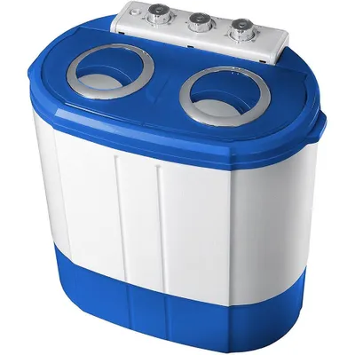 Obrázok produktu pre Steinborg Mini práčka + odstredivá sušička do 3 KG | 2 oddelené priehradky | Kempingová práčka | Mobilná práčka | vrátane odtokovej a prívodnej hadice | Zabudovaná funkcia sušičky |
