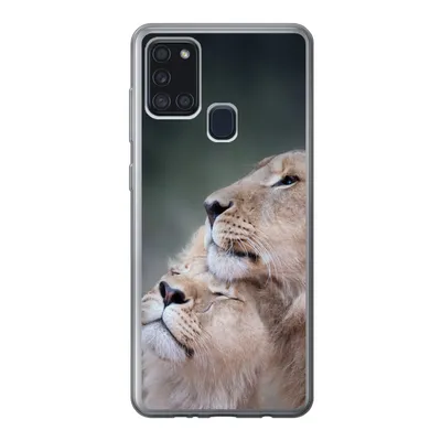 Produktbild von MuchoWow® Handyhülle Schutzhülle Hülle für Samsung Galaxy A21s Löwe - Wilde Tiere - Big Five Silikon Softcase Handy Hülle - Hartschale