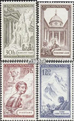 Produktbild von Briefmarken Tschechoslowakei 1956 Mi 958-961 (kompl.Ausg.) postfrisch Bäder