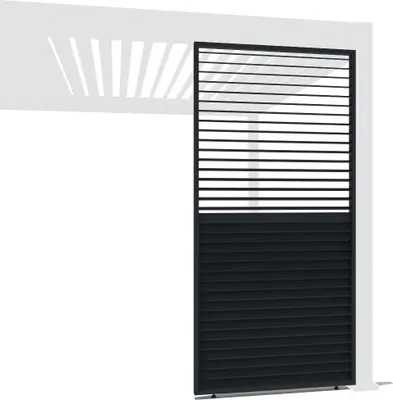 Produktbild von Anthrazit-Aluminium Lamellenwand für Weide Pergola | Drehbare Lamellen
