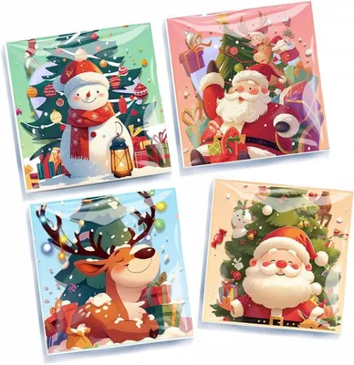 Produktbild von 200 Stück Selbstklebende Cellophantüten Klein für Weihnachten