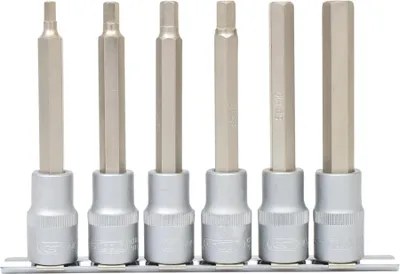 Produktbild von KS Tools 911.1336, Steckschlüssel-Satz, 1/2", 6 Kopf/Köpfe, Chrom-Vanadium-Stahl, DIN 3120, ISO 1174, DIN 7422, 750 g