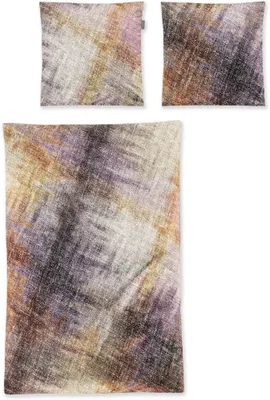 Produktbild von Irisette Flausch-Baumwolle Bettwäsche-Garnitur Zobel 8550  Farbe orange  155x200+80x80cm