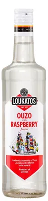 Produktbild von Ouzo mit Himbeere (Ouzo Raspberry) 38% 0,5l Loukatos