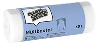 Produktbild von 250 Müllbeutel Smart Line Clean and Clever 60l weiß SMA 73