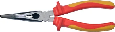 Produktbild von SW-Stahl 41910L VDE Spitzzange gebogen 200 mm I 1000V Spitzzange Feinmechanik I nach DIN EN/IEC 60900 Elektriker Spitzzange I Spitze Telefonzange mit 2 Komponenten Griff