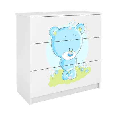 Produktbild von Kommode mit 3 Schubladen Kocot Kids Babydream Blaubär - Weiß