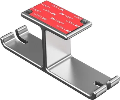 Immagine prodotto di Supporto per cuffie - Porta cuffie - Organizzazione scrivania - Doppio supporto per cuffie - 10 cm - Argento
