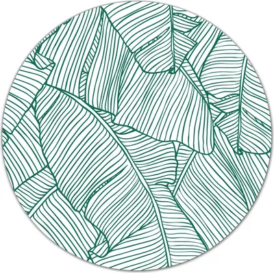 Produktbild von Glas-Herdabdeckplatte Glaskeramikkochfeld-Abdeckung Schneideplatten - 40 cm - Blattkonturen