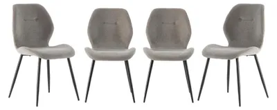 Image de CALICOSY - Lot de 4 chaises en tissu H86 cm - ASHLEY