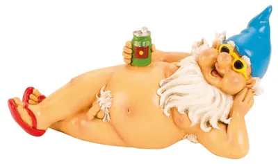 Produktbild von Gartenzwerg Statue Nudist - Polystone - Nackte Bierdose - 26 cm