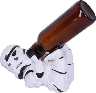 Productafbeelding van De grappige wijnfleshouder / drankfleshouder - De dronken Stormtrooper, 22 cm