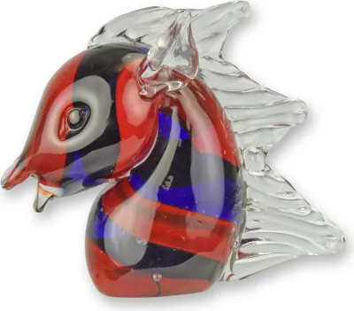 Produktbild von Eine Glasfigur im Murano-Stil in Form eines Pferdekopfes Replikat Retro Design Dekoration