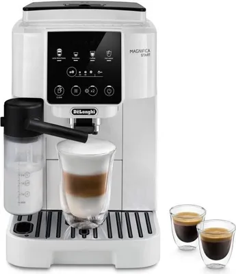 Immagine prodotto di Macchina da caffè automatica DeLonghi Magnifica Start ECAM220.61.W, bianco inox, montalatte, pressione 15 bar, per caffè in grani e caffè macinato