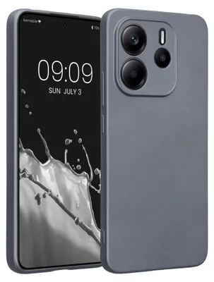 Produktbild von kwmobile Handyhülle für Xiaomi Redmi Note 14 4G (Nicht für 5G) Hülle - weiche Silikon Case metallisch schimmernd - Schutzhülle Cover - Metallic Grau