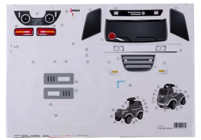 Produktbild von rolly toys Aufkleber Truck THW Original Ersatzteil – Sticker-Set für rollyTruck THW Kinderfahrzeuge