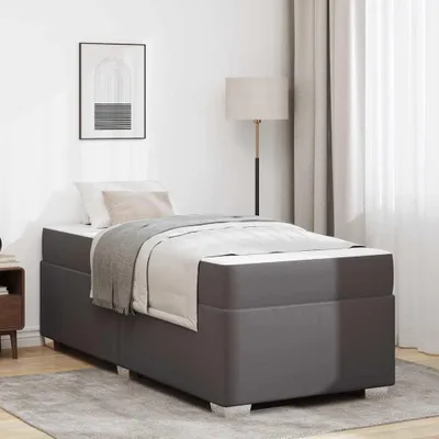Zdjęcie produktu dla Maison Exclusive - Rama łóżka, kolor szary, wymiary 100 x 200 cm, wykonana z PVC