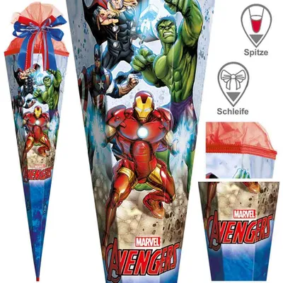 Produktbild von Roth Schultüte 85 cm Exklusiv Set, Motiv / Ausführung:Avengers