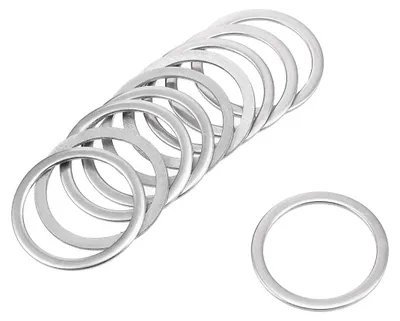Productafbeelding van 50 stuks M4 ringen, 16 mm x 20 mm x 0,8 mm, plat, van roestvrij staal 304