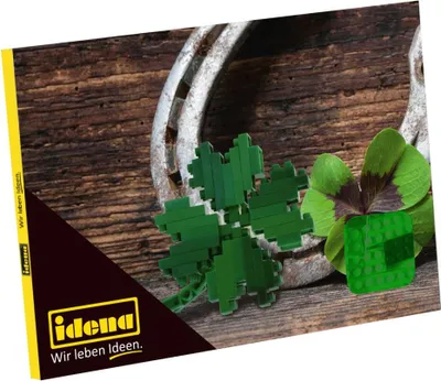 Produktbild von Idena Minibausteine Postkarte Kleeblatt
