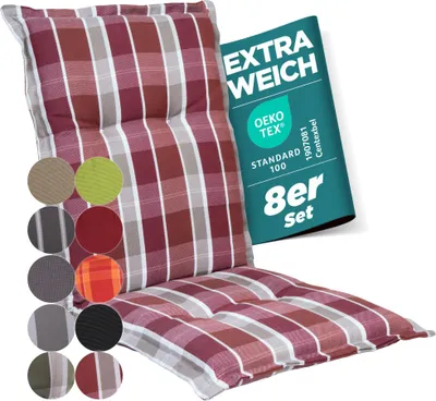 Produktbild von Gardisun Gartenstuhlauflage Gartenstuhlauflagen Polyacryl 8cm Dick Niedrig