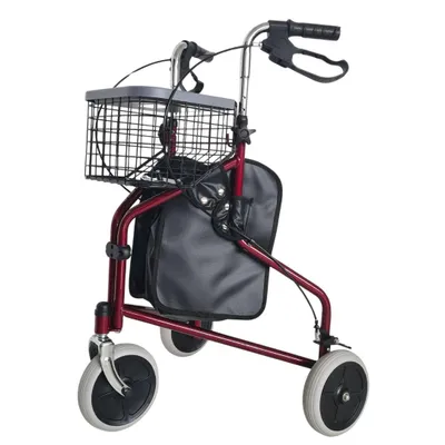 Produktbild von abc HOME | Rollator für Innenbereich | Metallkorb | Tasche | klappbar | verstellbare Höhe