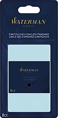 Obrázek produktu pro Waterman S0712991, Černá, Plnicí pero, 8 kusů, Blistr, Francie