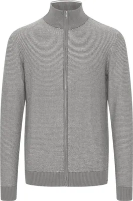 Produktbild von FQ1924 FQLewis Herren Strickjacke Cardigan Feinstrick mit Stehkragen und Reißverschluss Meliert